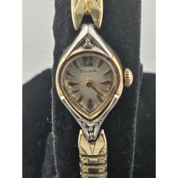 Vintage Ladies 1968 Bulova "First Lady" Cocktail Watch Manual Wind 10k RGP - Picture 1 of 12